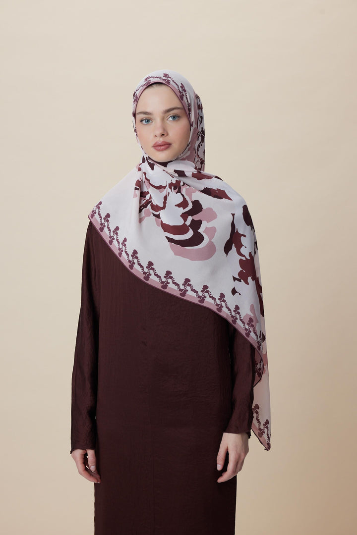 Maisa SEDA KREP İPEK ŞAL 70*190 CM - PUDRA PEMBE