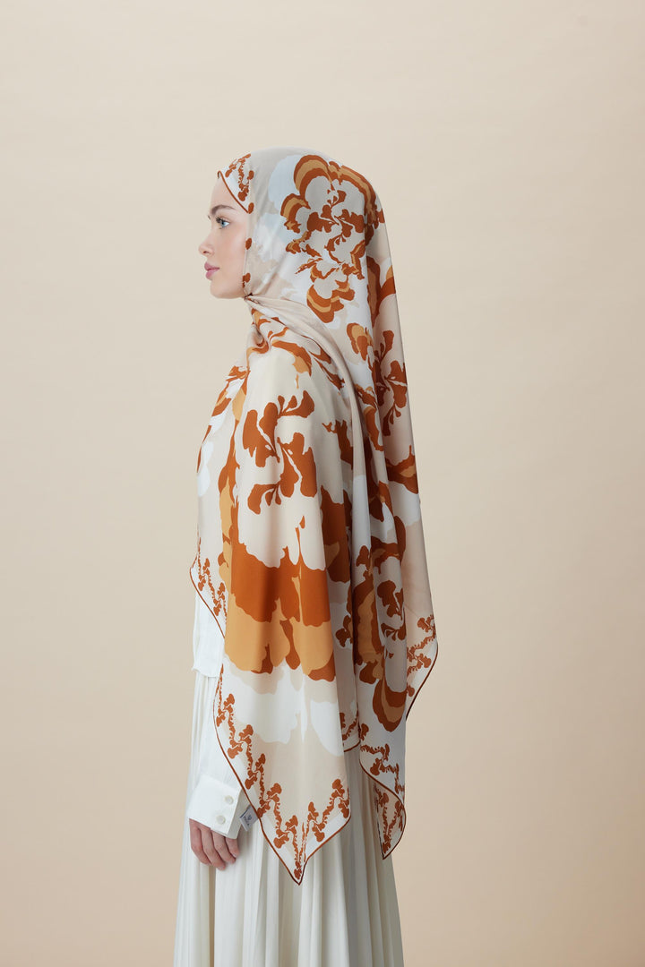 Maisa SEDA KREP İPEK ŞAL 70*190 CM - TURUNCU