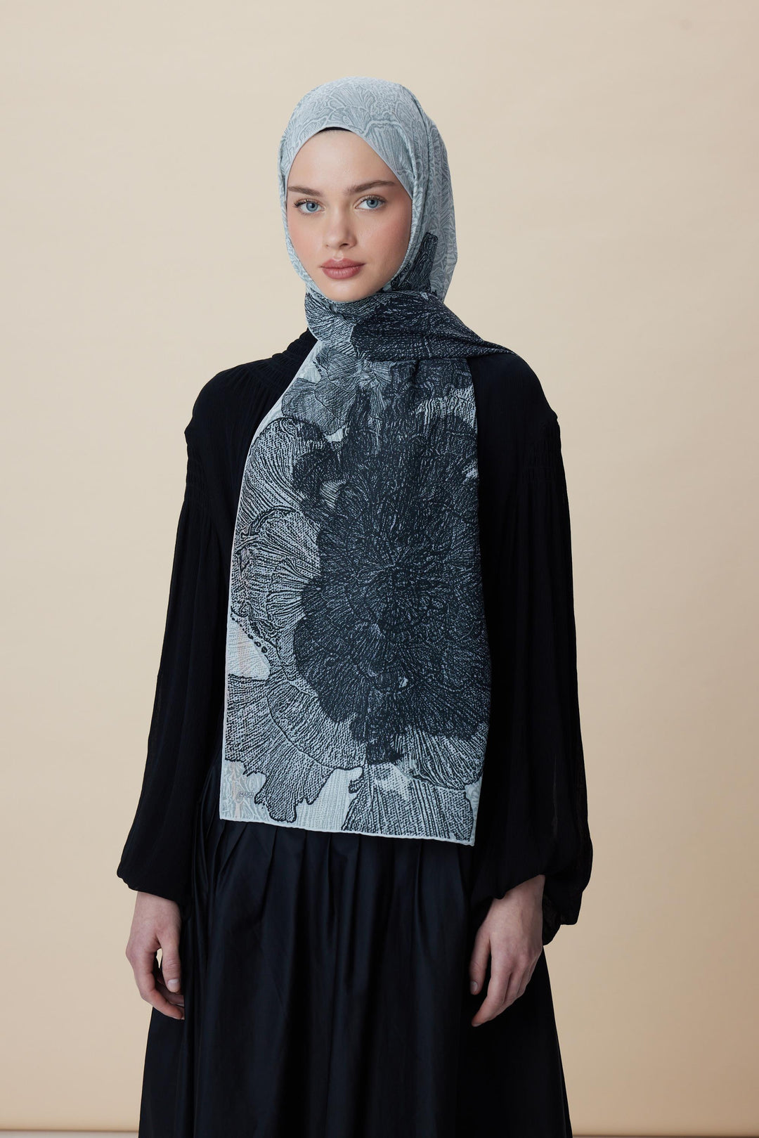 SEDEF FLOŞ VİSKON ŞAL 70*190 CM - EKRU - Görsel 2