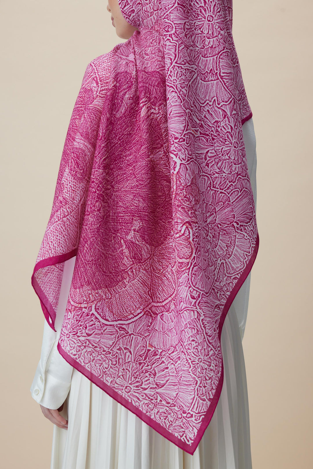 SEDEF FLOŞ VİSKON ŞAL 70*190 CM - FUŞYA - Görsel 6