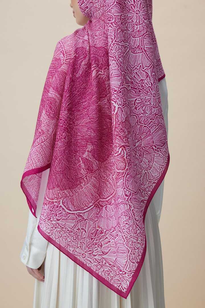 SEDEF FLOŞ VİSKON ŞAL 70*190 CM - FUŞYA - Görsel 6