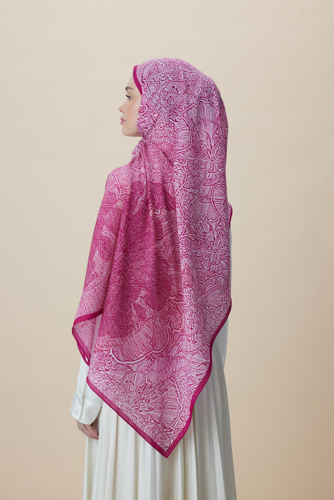 SEDEF FLOŞ VİSKON ŞAL 70*190 CM - FUŞYA - Görsel 5