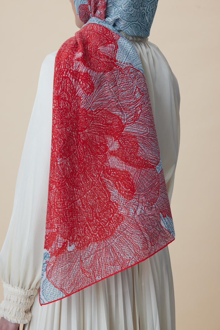 SEDEF FLOŞ VİSKON ŞAL 70*190 CM - MERCAN - Görsel 8