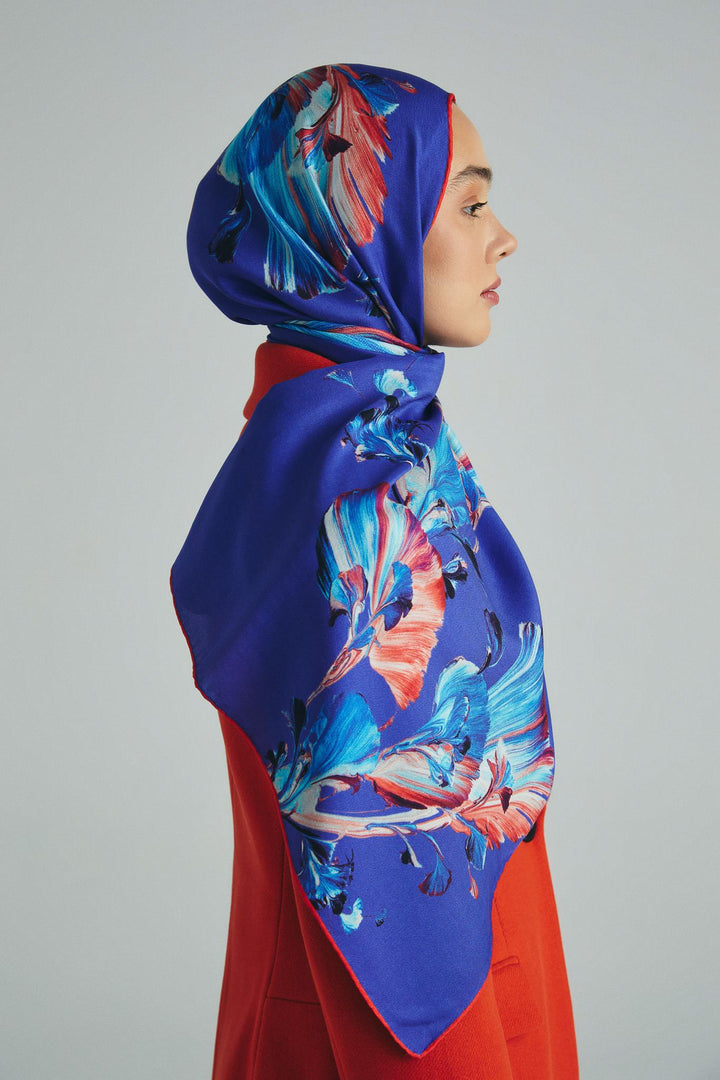 Maisa ŞEMS PAMUK İPEK ŞAL 70*190 CM - SAKS