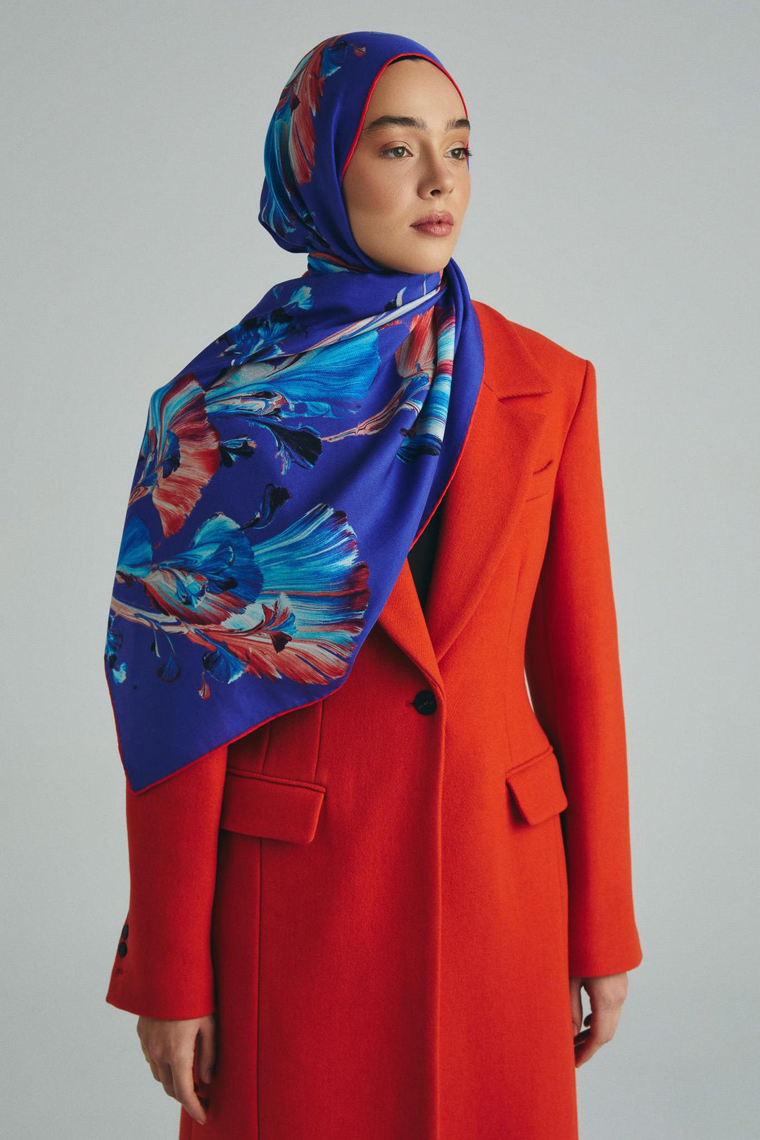 Maisa ŞEMS PAMUK İPEK ŞAL 70*190 CM - SAKS