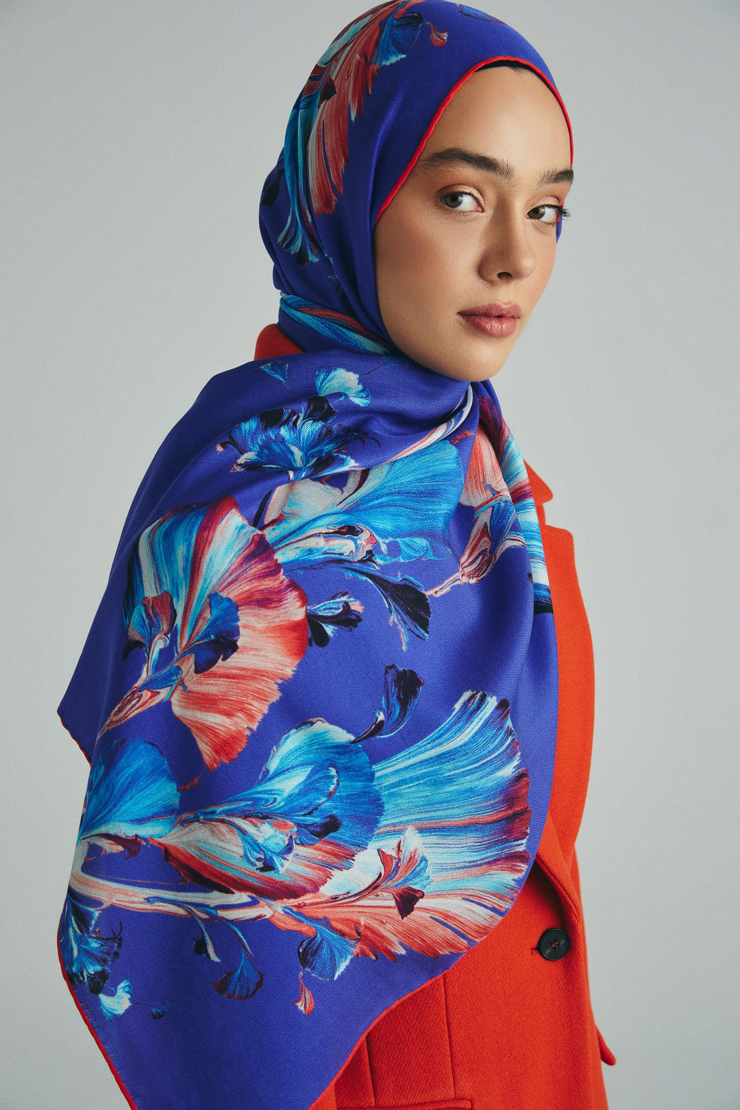 Maisa ŞEMS PAMUK İPEK ŞAL 70*190 CM - SAKS