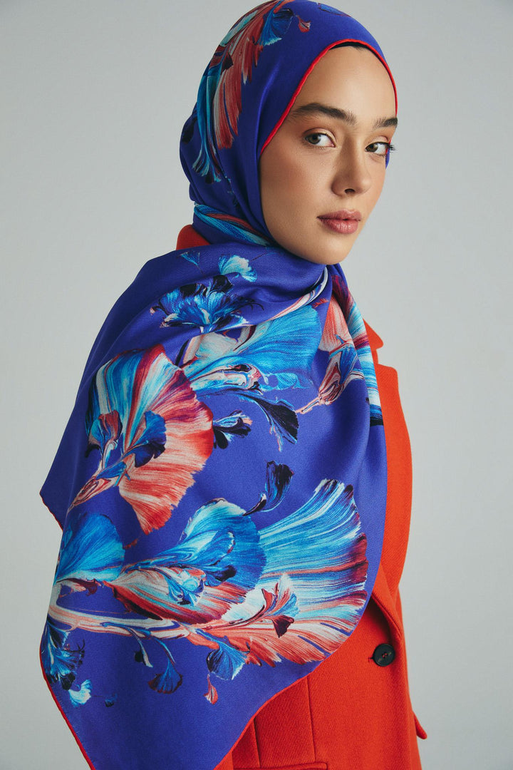 Maisa ŞEMS PAMUK İPEK ŞAL 70*190 CM - SAKS