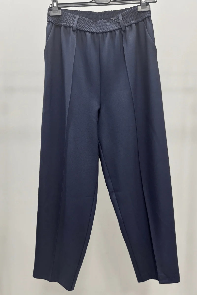 Sentez Angel Beli Lastikli Köprülü Pantolon 5583 - Lacivert - Görsel 1 #renk_lacivert