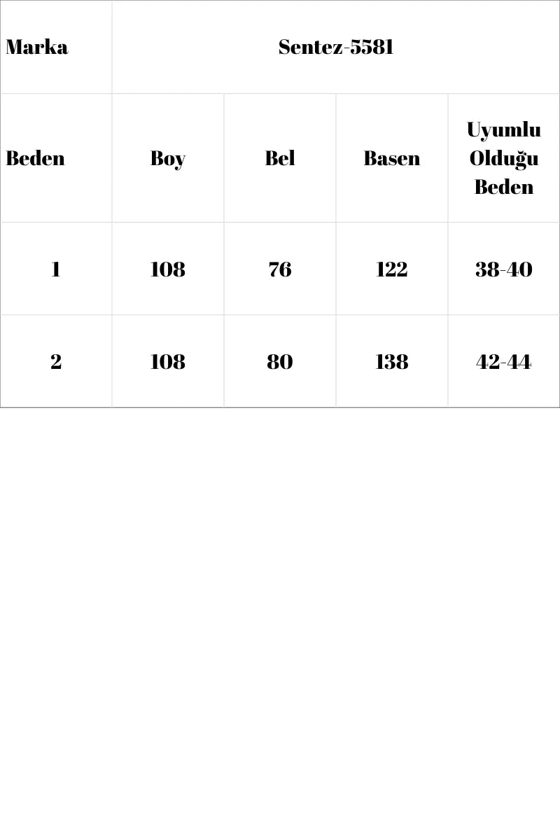 Sentez Berlin Yanı Nervürlü Geniş Paça 5581 - Siyah - Görsel 2 #renk_siyah