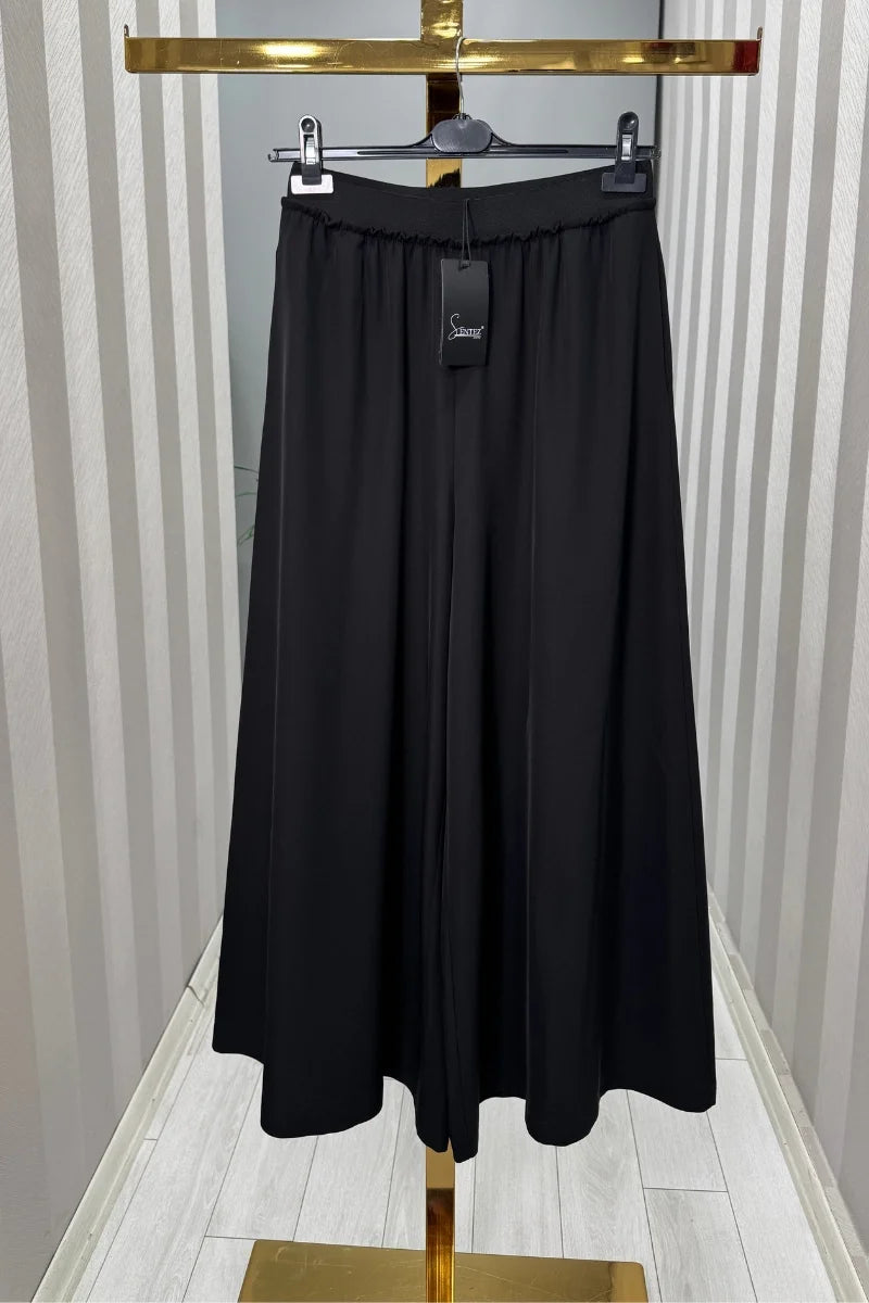 Sentez Logos Geniş Paça Pantolon 5561 - Siyah - Görsel 3 