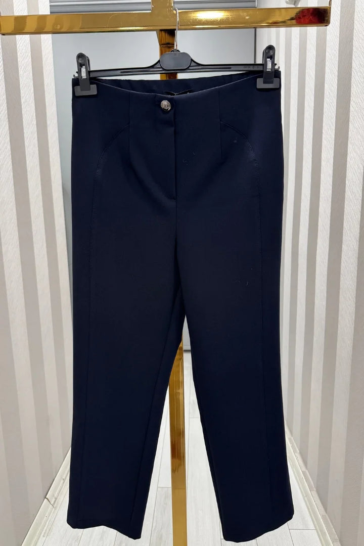 Sentez Milano Boru Boru Paça Pantolon 5603 - Lacivert - Görsel 1 