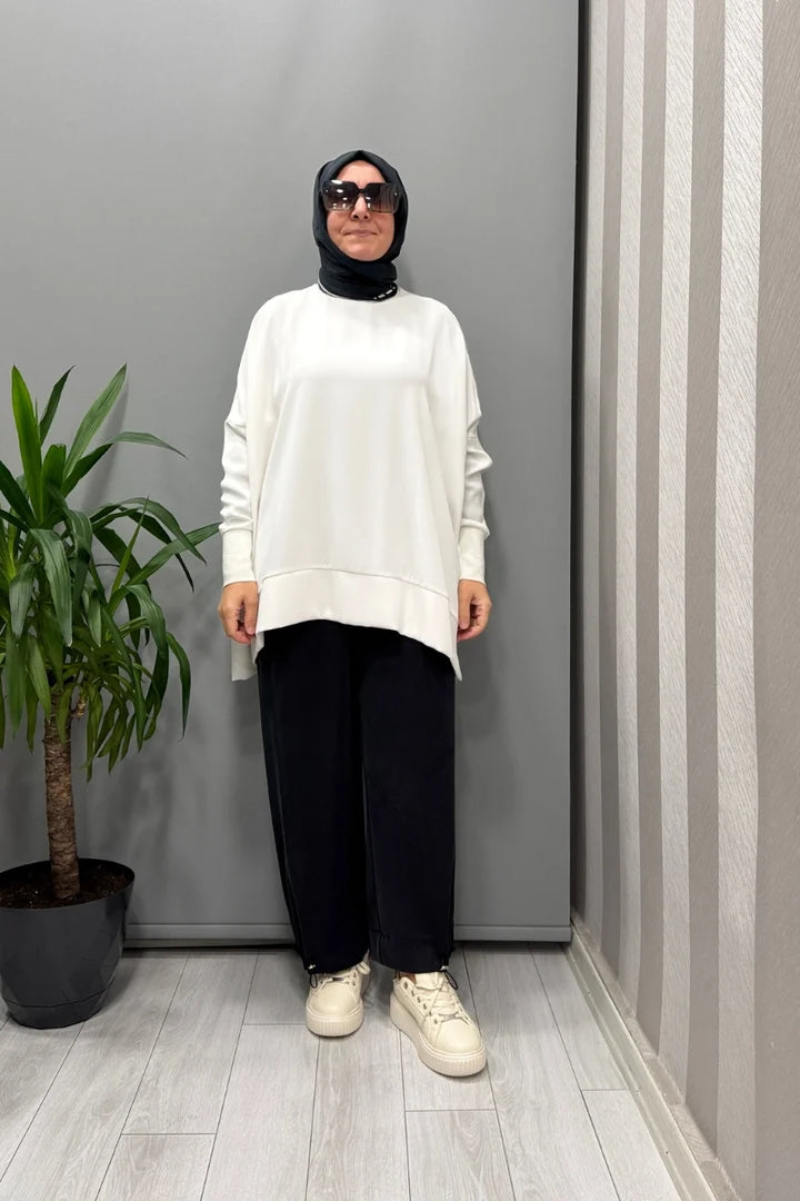 Sentez Paçası Kapsüllü Aura Şalvar 5615 - Siyah - Görsel 2 
