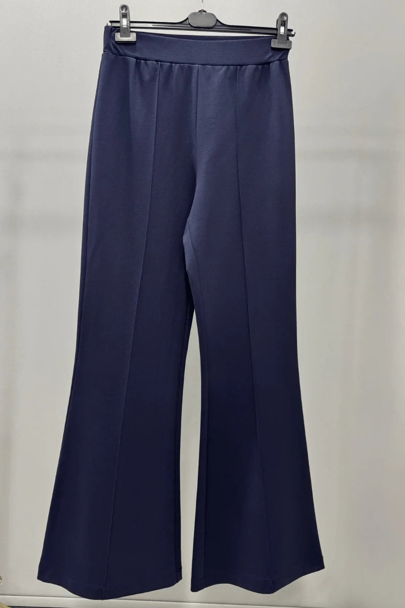 Sentez Panega Örme İspanyol Paça Pantolon 5517 - Lacivert - Görsel 1 #renk_lacivert