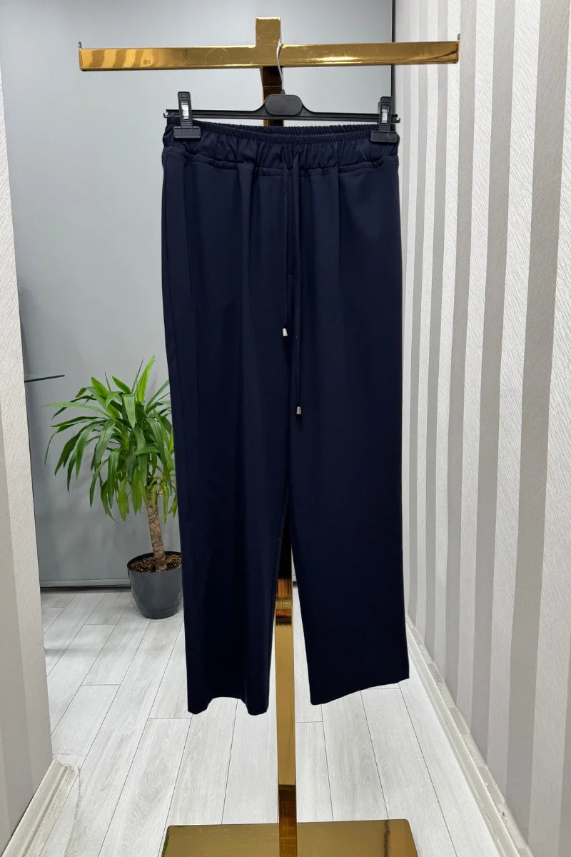 Sentez Vega Beli Lastikli Pantolon 5660 - Lacivert - Görsel 1 #renk_lacivert