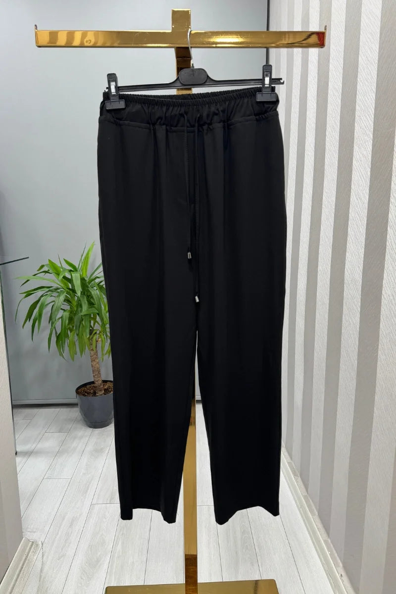 Sentez Vega Beli Lastikli Pantolon 5660 - Siyah - Görsel 1 #renk_siyah