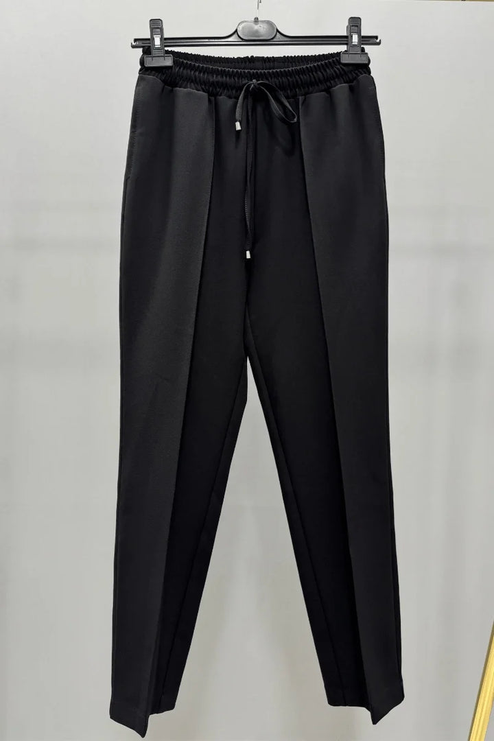 Sentez Yandan Cepli Bağcıklı Pantolon 153 - Siyah - Görsel 1 