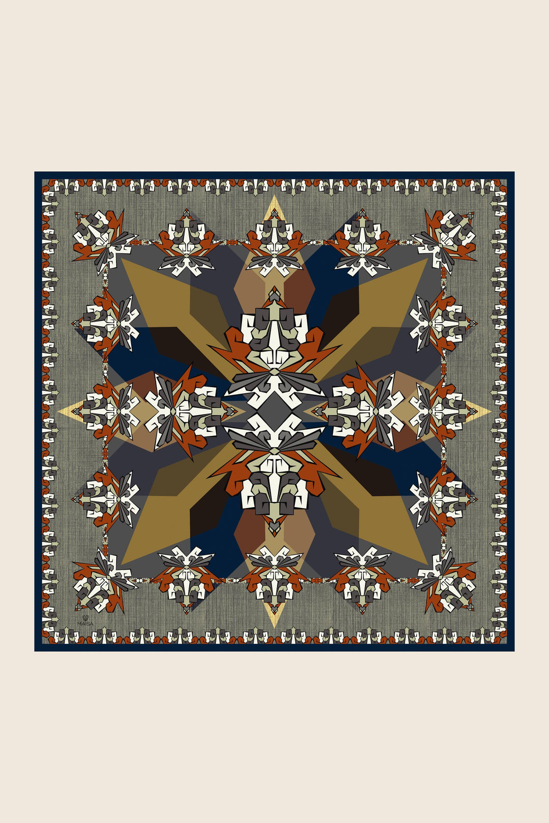 Maisa Şimal Mulberry İpek Eşarp - Indigo
