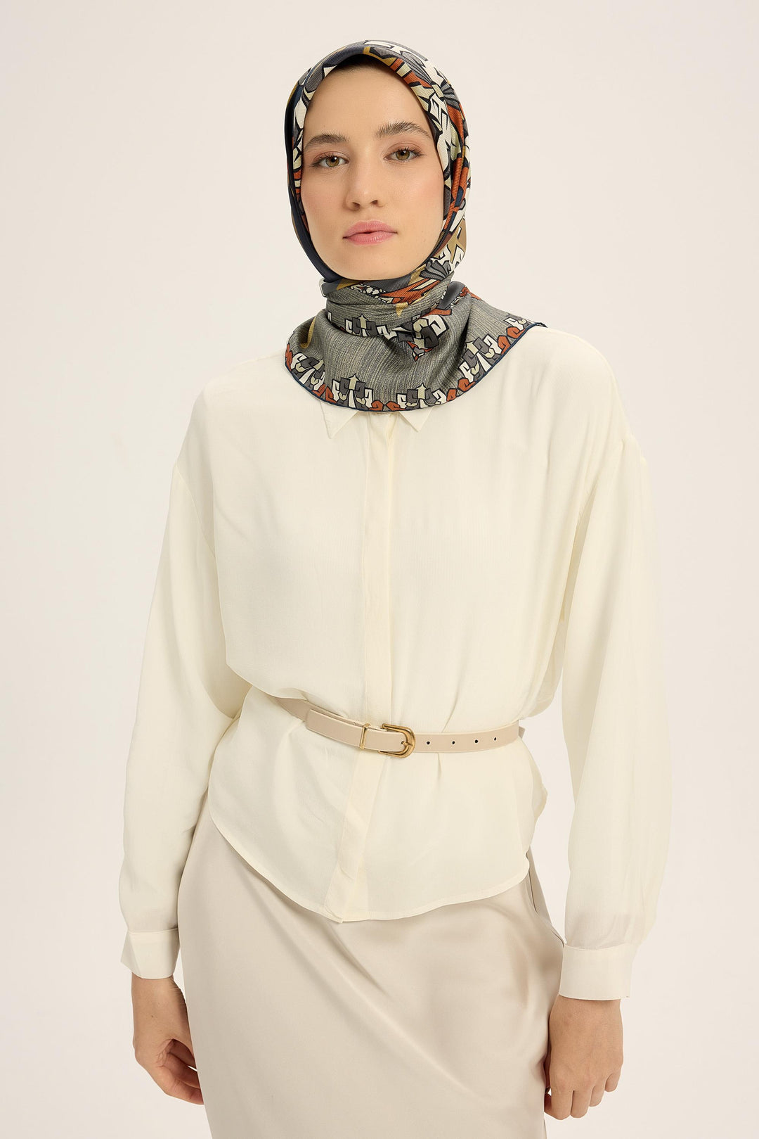Maisa Şimal Mulberry İpek Eşarp - Indigo
