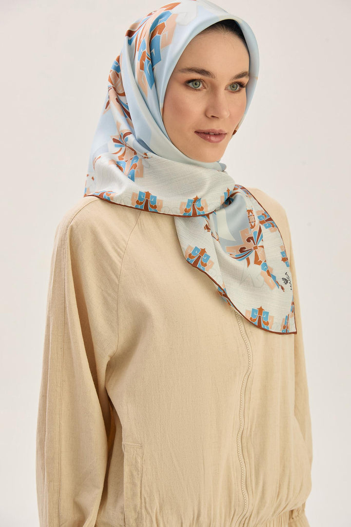 Maisa Şimal Mulberry İpek Eşarp - Kahverengi