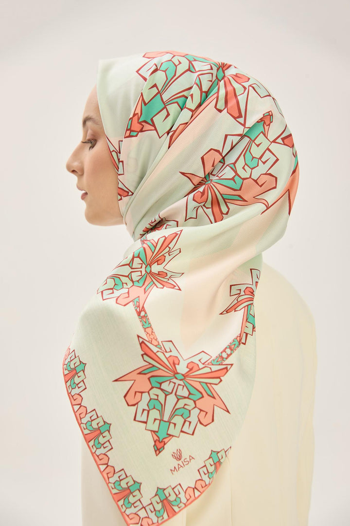 Maisa Şimal Mulberry İpek Eşarp - Mint Yeşil