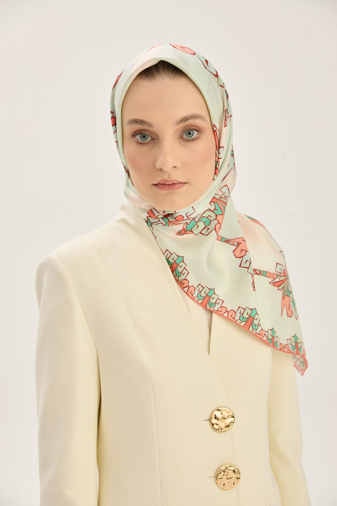 Maisa Şimal Mulberry İpek Eşarp - Mint Yeşil