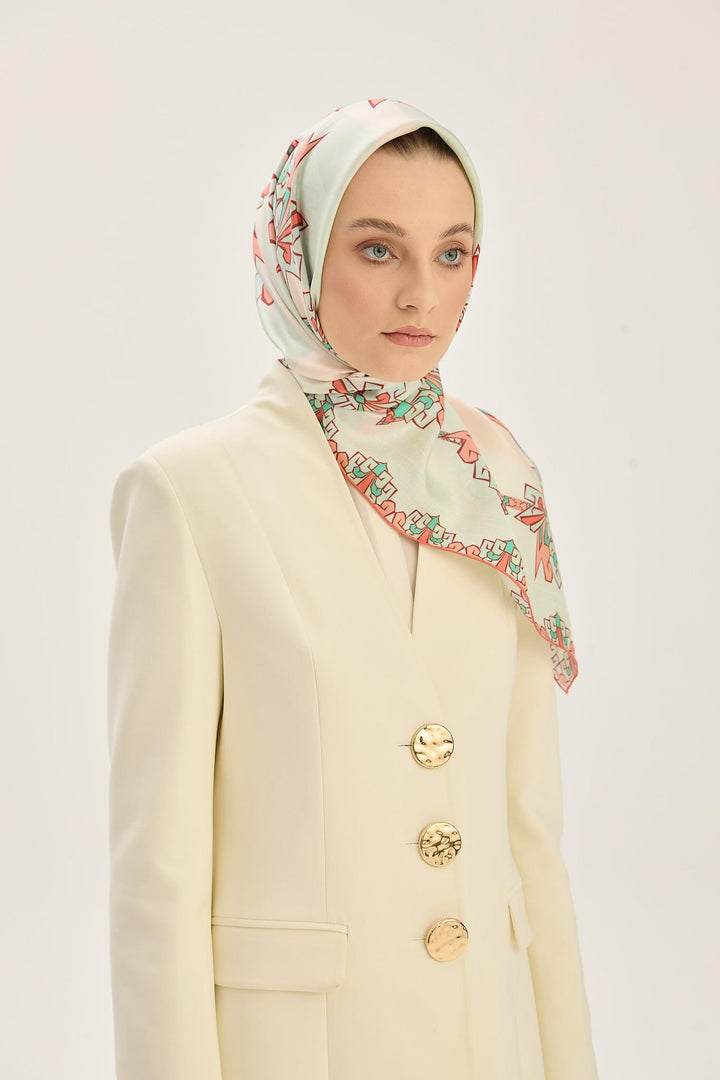 Maisa Şimal Mulberry İpek Eşarp - Mint Yeşil