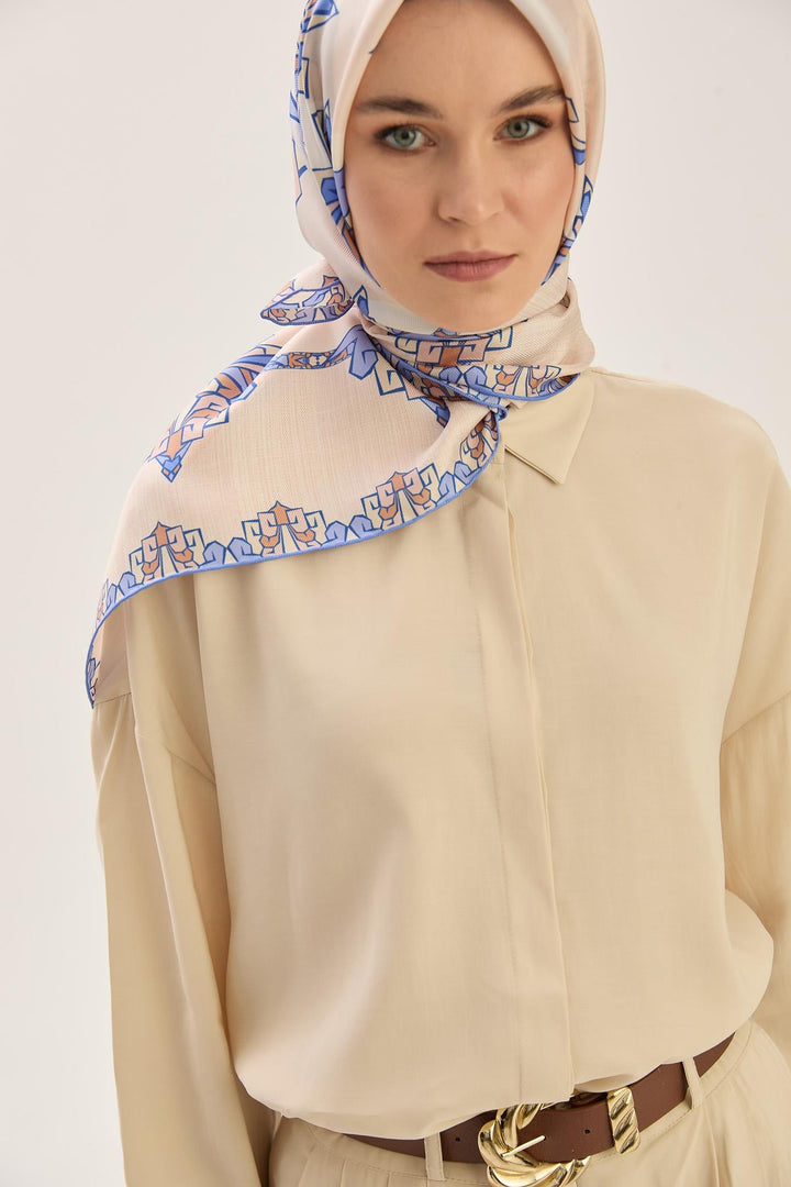 Maisa Şimal Mulberry İpek Eşarp - Mor