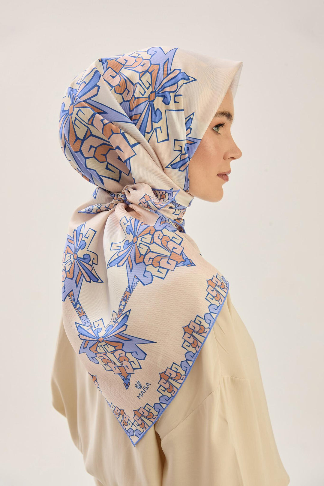 Maisa Şimal Mulberry İpek Eşarp - Mor