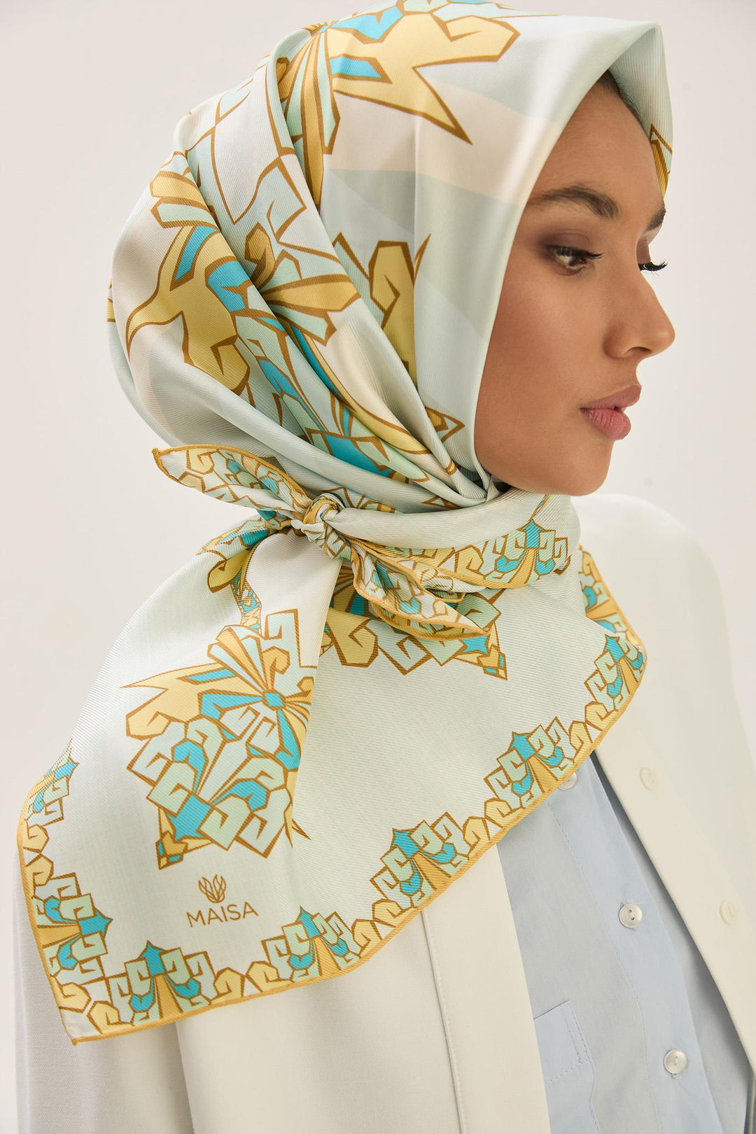 Maisa Şimal Mulberry İpek Eşarp - Sarı