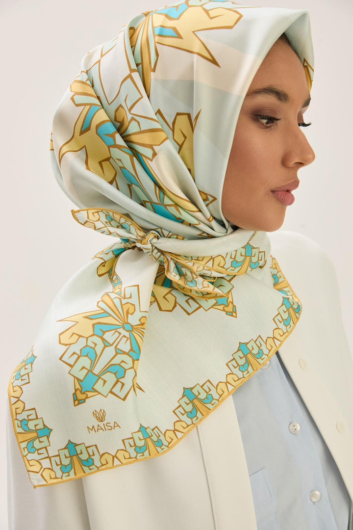 Maisa Şimal Mulberry İpek Eşarp - Sarı