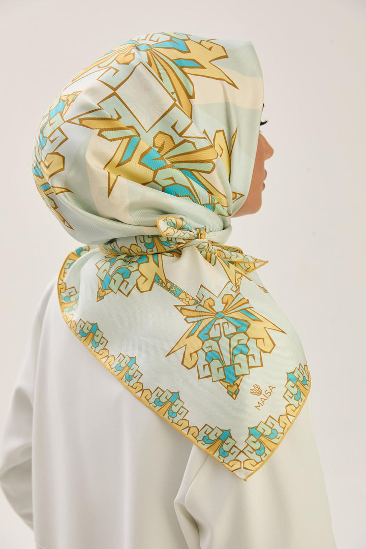 Maisa Şimal Mulberry İpek Eşarp - Sarı