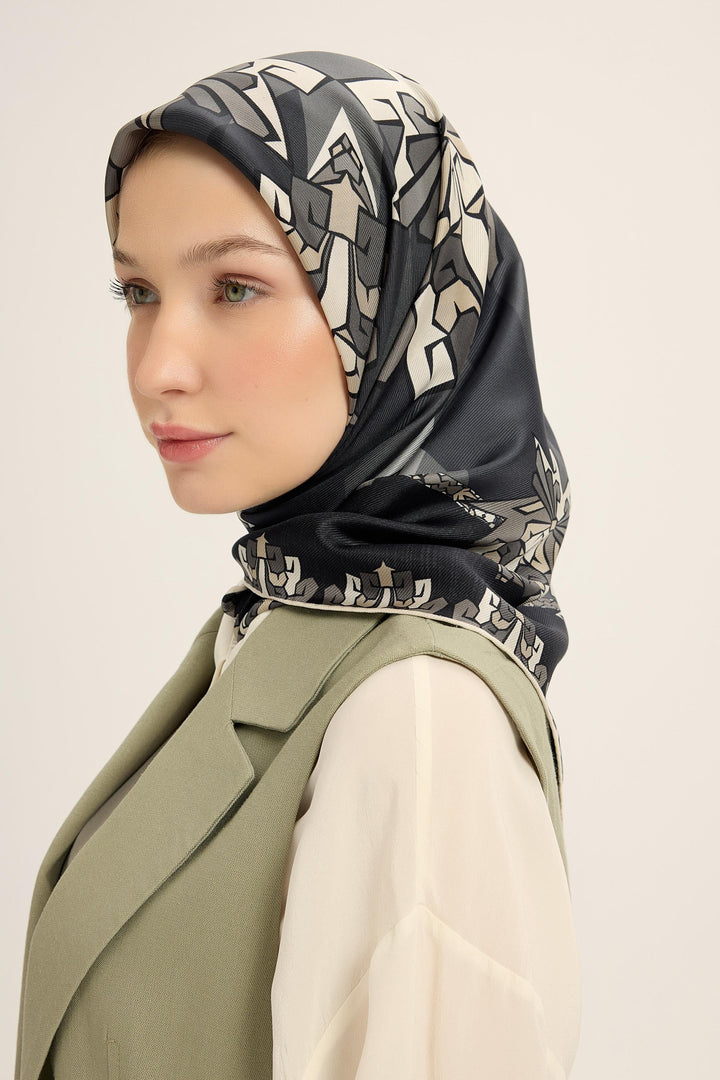 Maisa Şimal Mulberry İpek Eşarp - Siyah