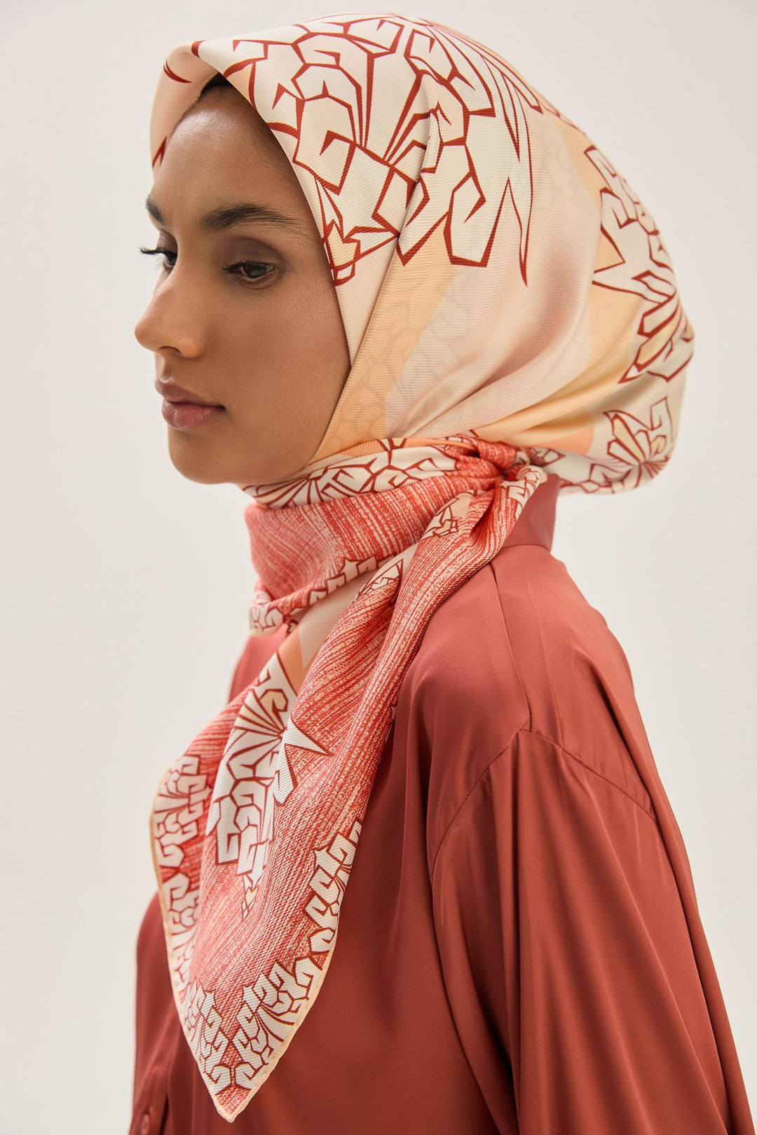 Maisa Şimal Mulberry İpek Eşarp - Somon