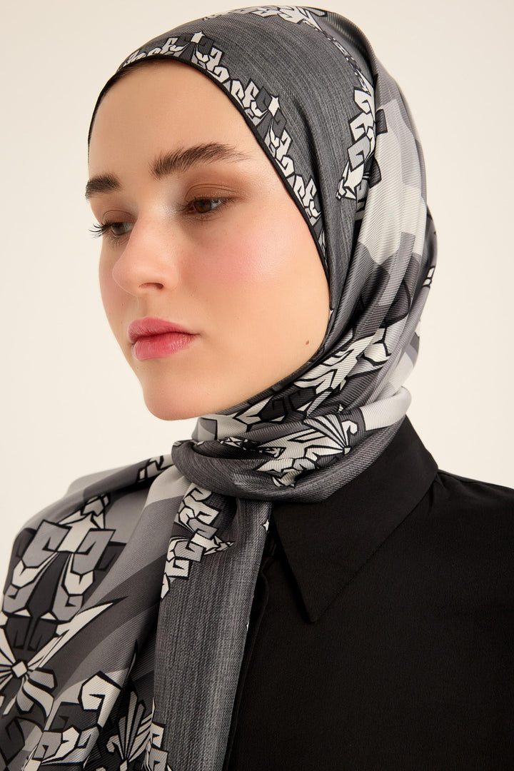 Maisa Şimal Mulberry İpek Şal - Antrasit