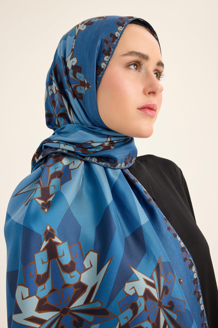 Maisa Şimal Mulberry İpek Şal - Lacivert