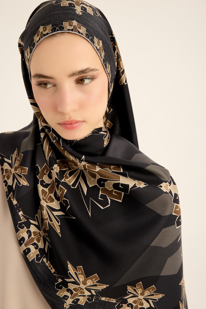 Maisa Şimal Mulberry İpek Şal - Siyah