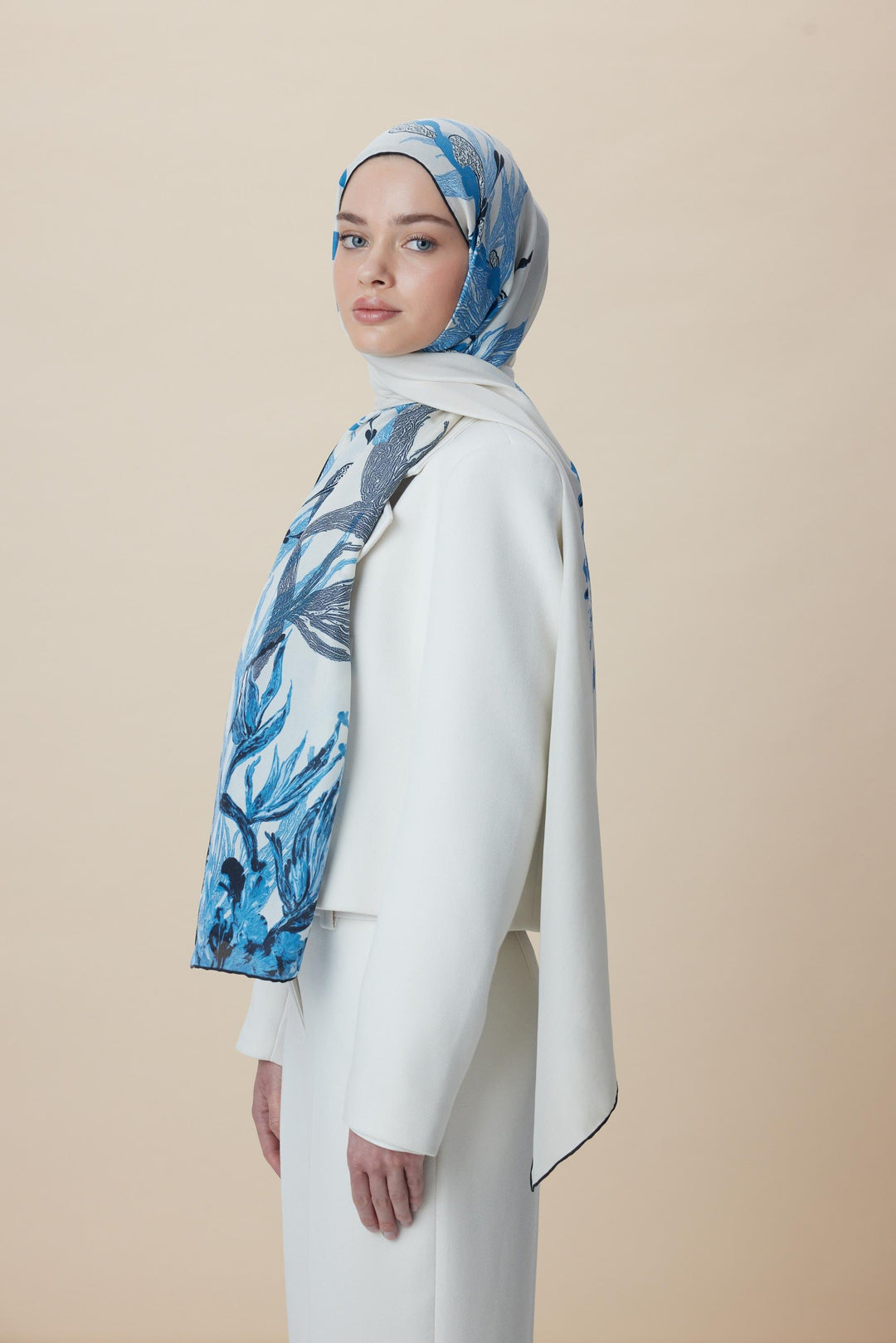 Maisa SİTARE PAMUK İPEK ŞAL 70*190 CM - AÇIK MAVİ