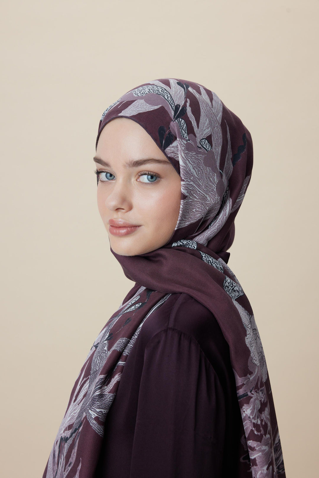 Maisa SİTARE PAMUK İPEK ŞAL 70*190 CM - BORDO