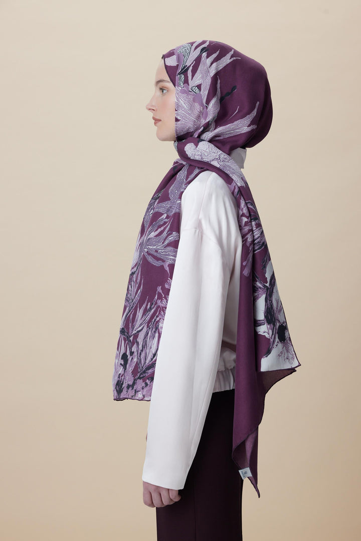 Maisa SİTARE PAMUK İPEK ŞAL 70*190 CM - FUŞYA
