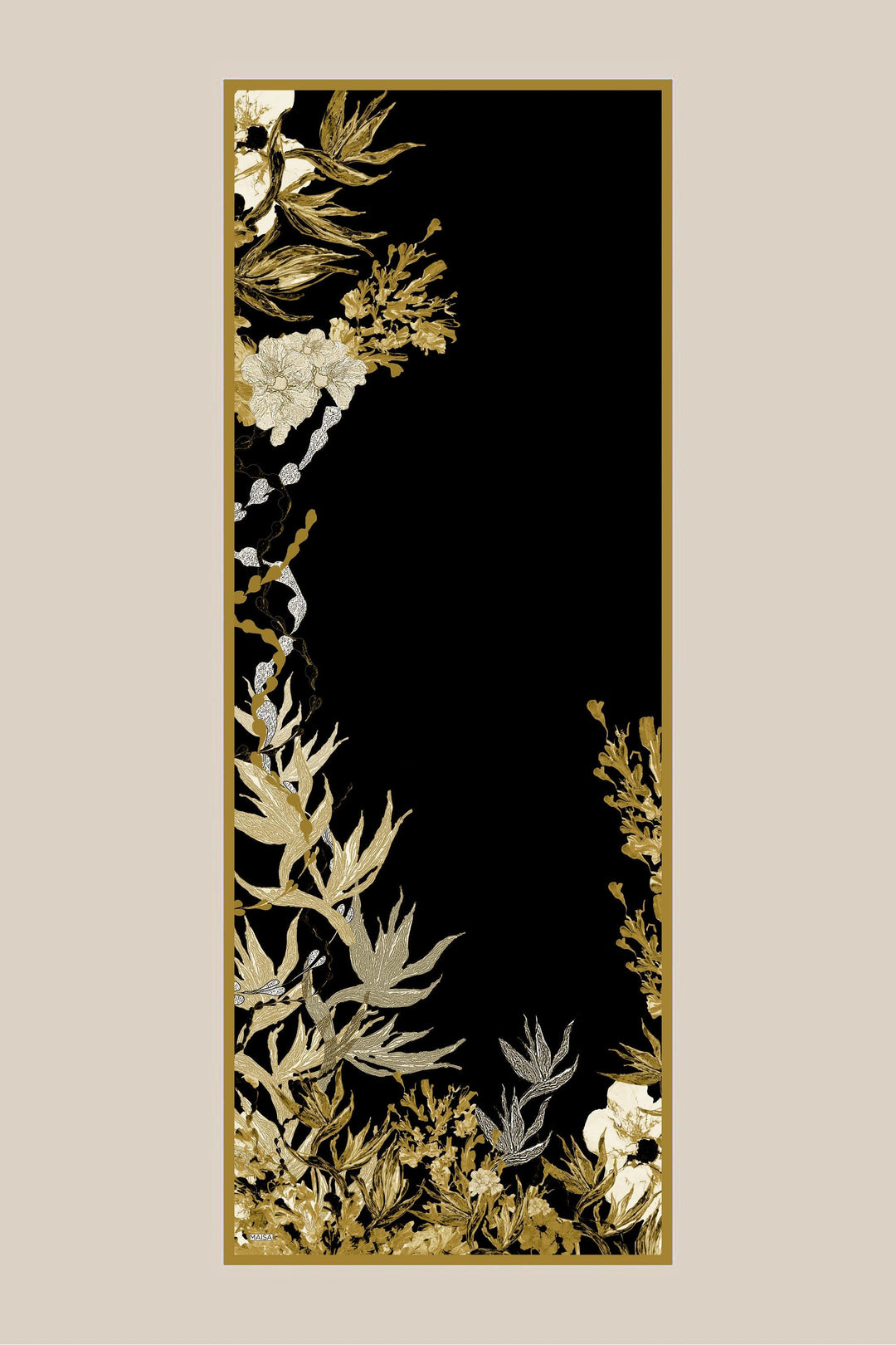 Maisa SİTARE PAMUK İPEK ŞAL 70*190 CM - GOLD