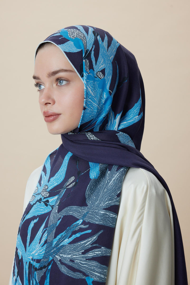 Maisa SİTARE PAMUK İPEK ŞAL 70*190 CM - SİYAH BEJ