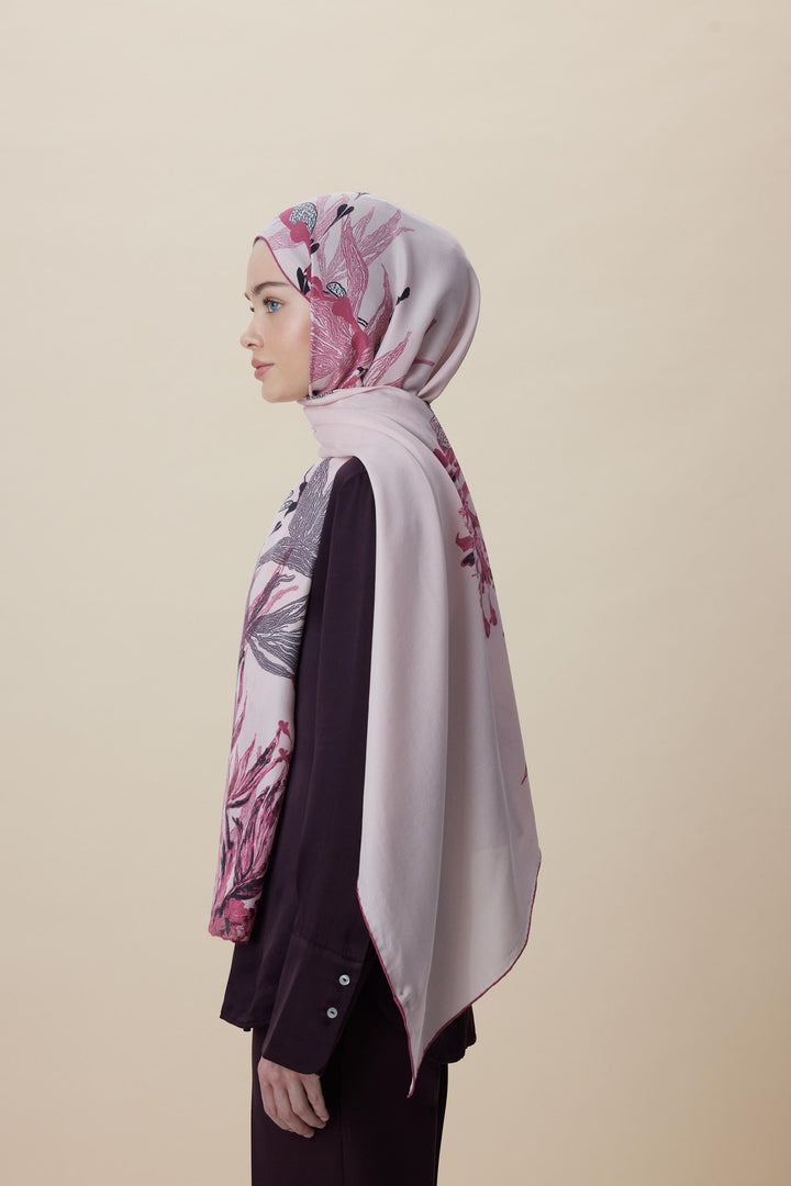 Maisa SİTARE PAMUK İPEK ŞAL 70*190 CM - PUDRA PEMBE