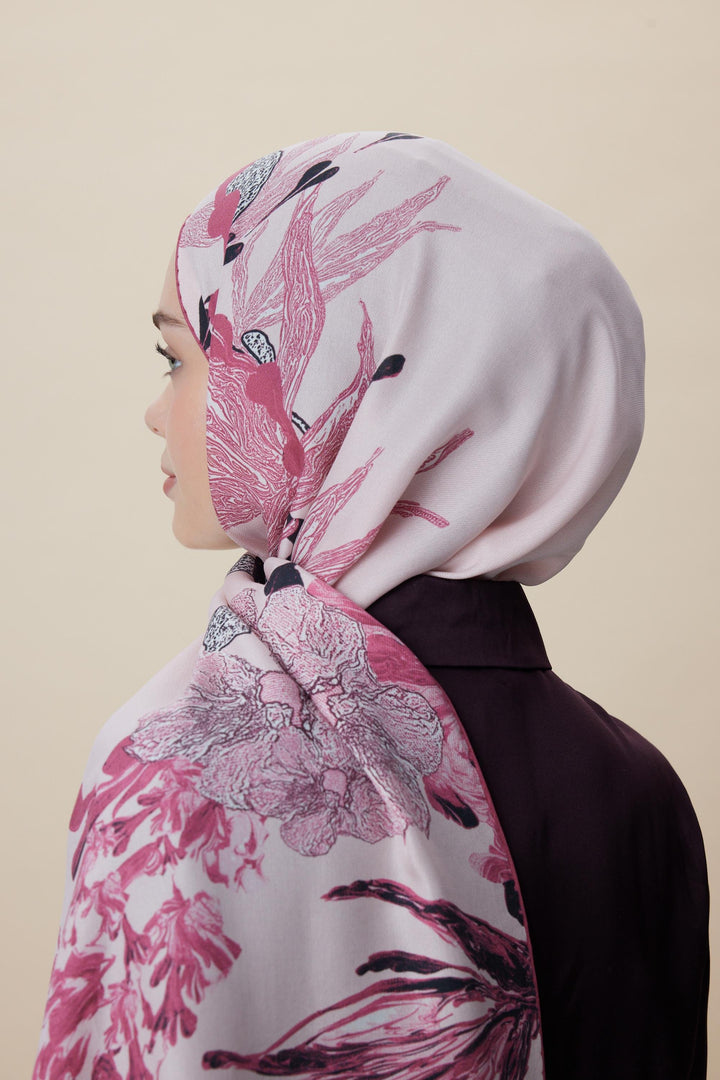 Maisa SİTARE PAMUK İPEK ŞAL 70*190 CM - PUDRA PEMBE
