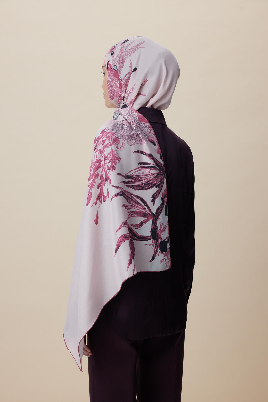 Maisa SİTARE PAMUK İPEK ŞAL 70*190 CM - PUDRA PEMBE