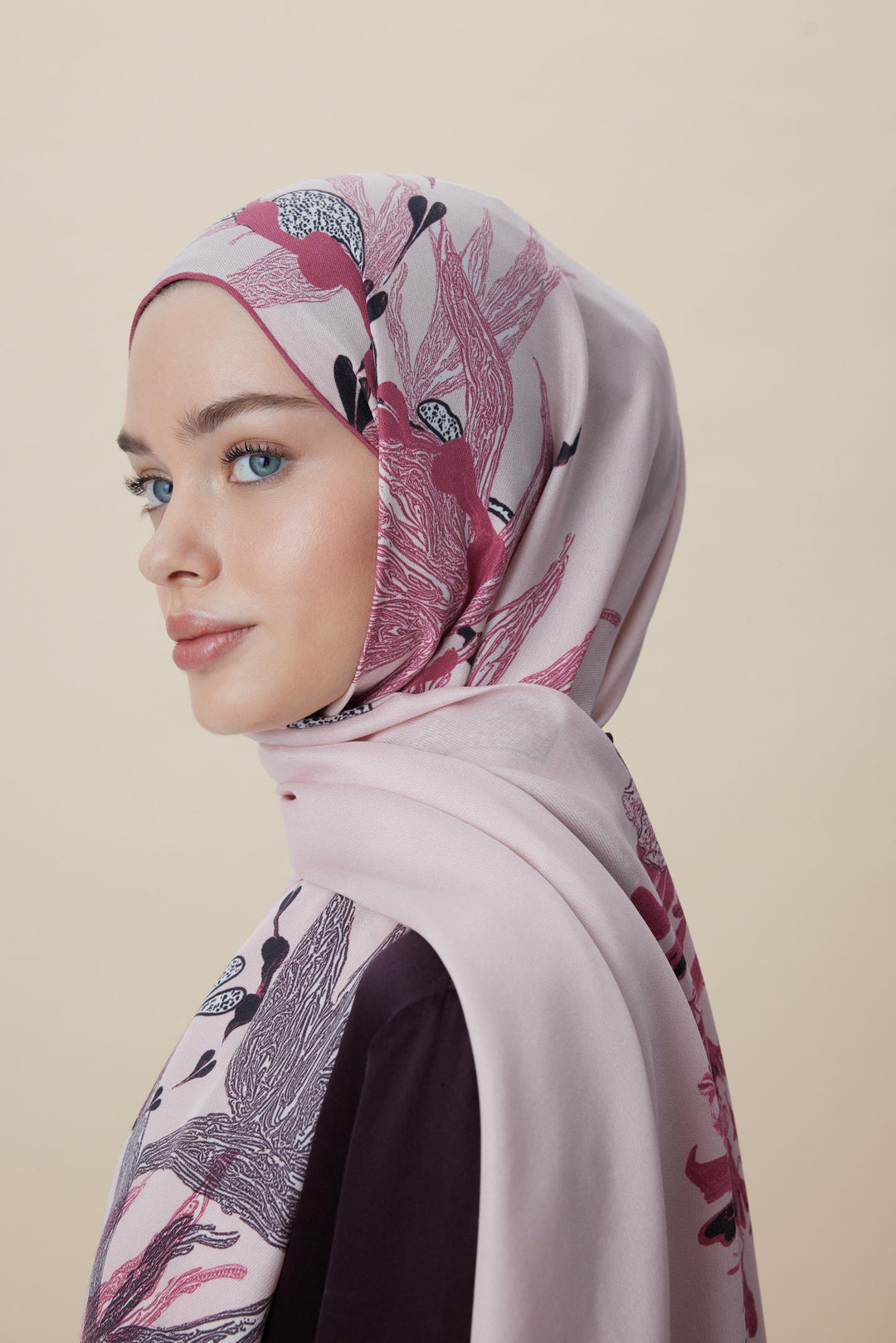 Maisa SİTARE PAMUK İPEK ŞAL 70*190 CM - PUDRA PEMBE