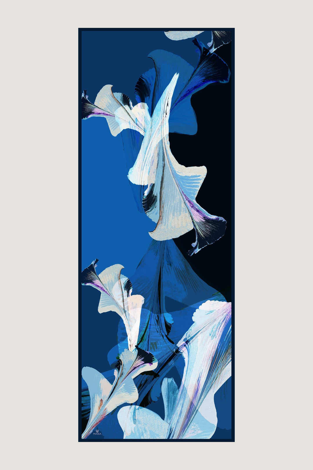 SUFİ PAMUK İPEK ŞAL 70*190 CM - MAVİ #renk_mavi