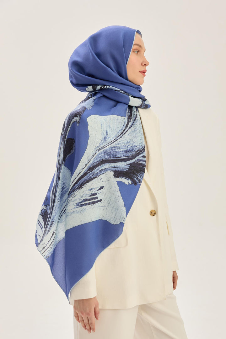 Maisa ŞULE PAMUK İPEK ŞAL 70*190 CM - KOYU MAVİ