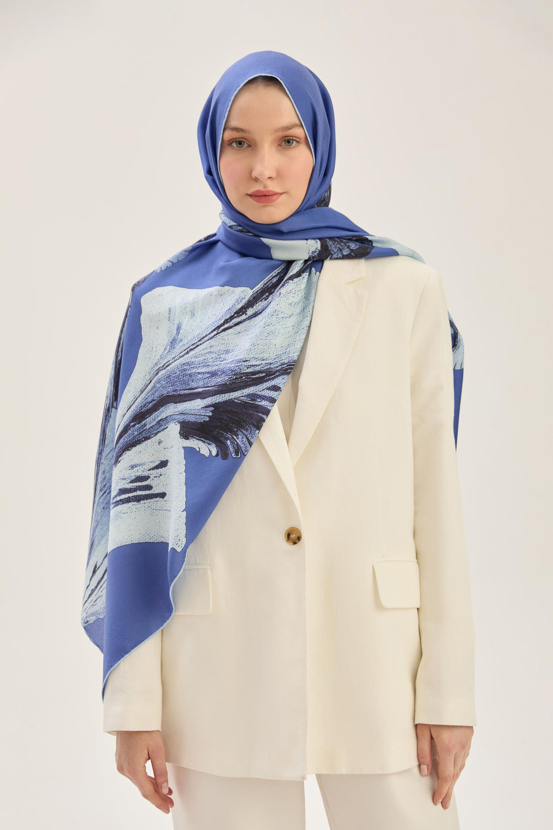 Maisa ŞULE PAMUK İPEK ŞAL 70*190 CM - KOYU MAVİ