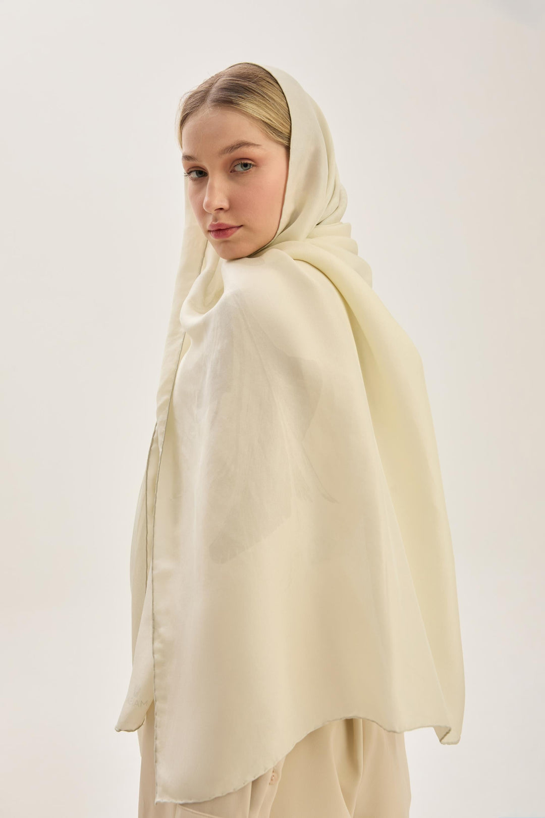Maisa ŞULE PAMUK İPEK ŞAL 70*190 CM - KREM