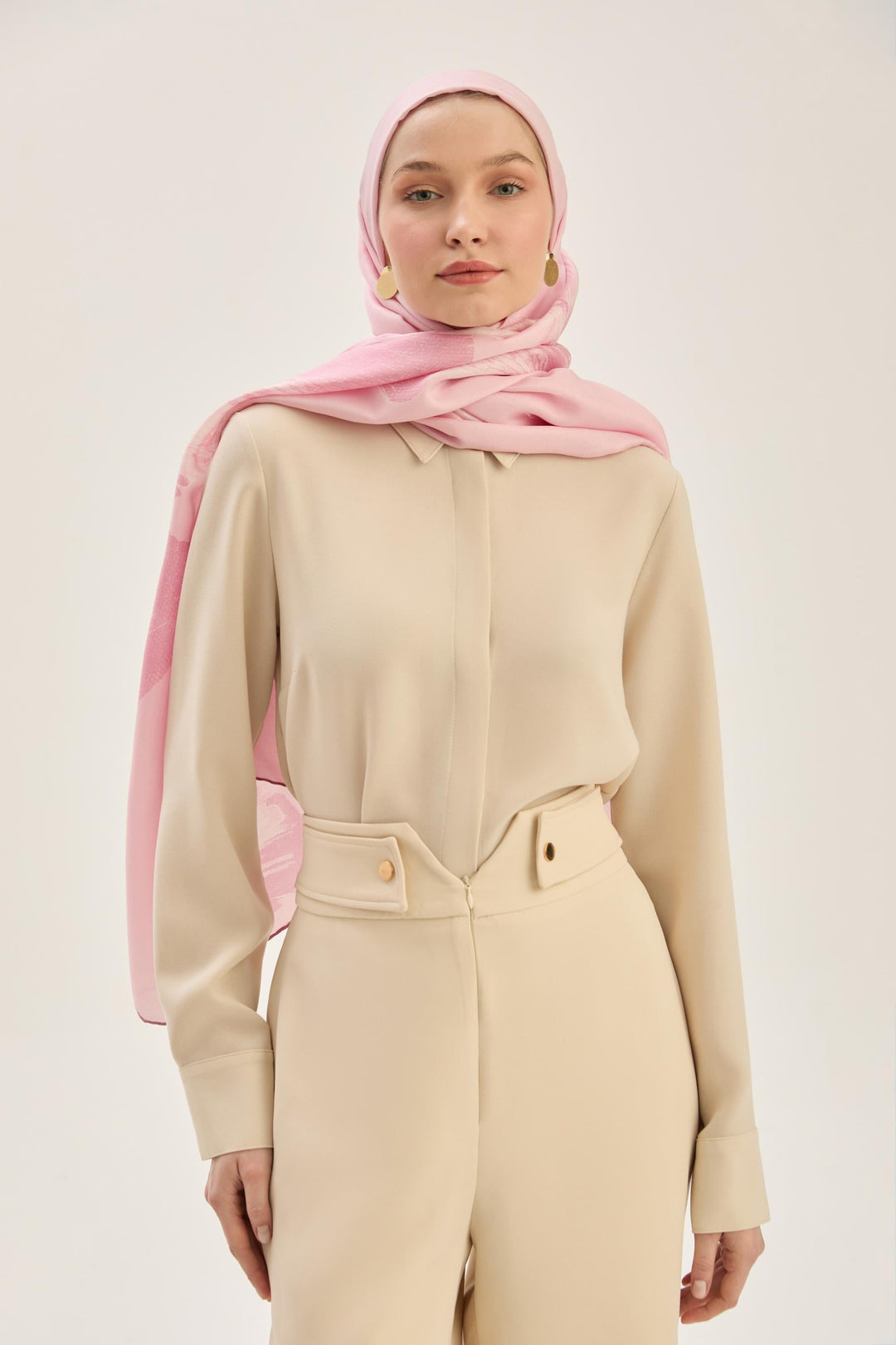 Maisa ŞULE PAMUK İPEK ŞAL 70*190 CM - PEMBE